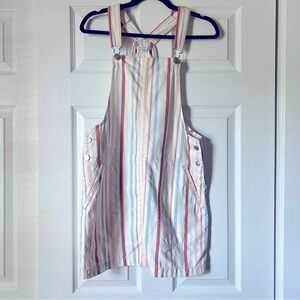 American Eagle Multicolor Stripe Overall Dress